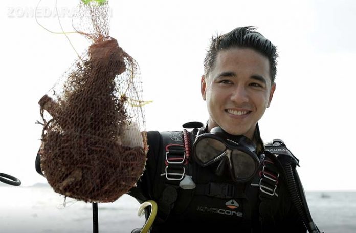 ปู – ขวัญ – อเล็กซ์ จิตอาสา เก็บขยะใต้ทะเลและบนชายหาดภูเก็ต โครงการ Upcycling The Oceans Thailand