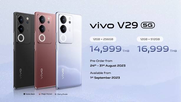 vivo V29 5G สมาร์ตโฟนรุ่นใหม่ล่าสุดจาก V Series